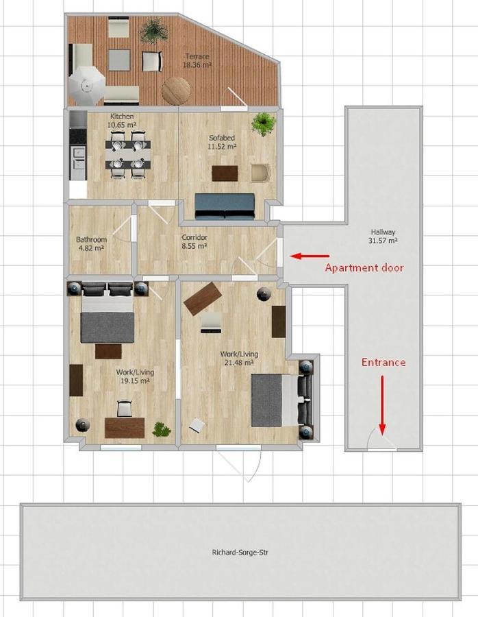 90sqm 2BR Design Gem - outdoor terrace Berlim Exterior foto